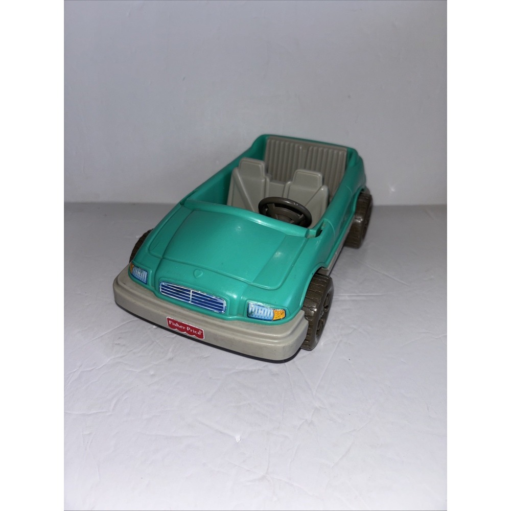 Fisher Price Loving Family Green Sports Car Convertible Vehicle No Windshield